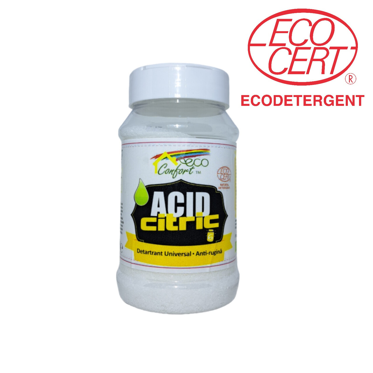 Acid citric pudra, pentru detartrare suprafete, cu efect anticalcar si antirugina, 480 g, Eco Confort - imagine 5